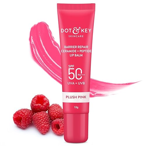 Dot & Key Ceramide Peptide Tinted Lip Balm SPF 50- Plush Pink 10 g